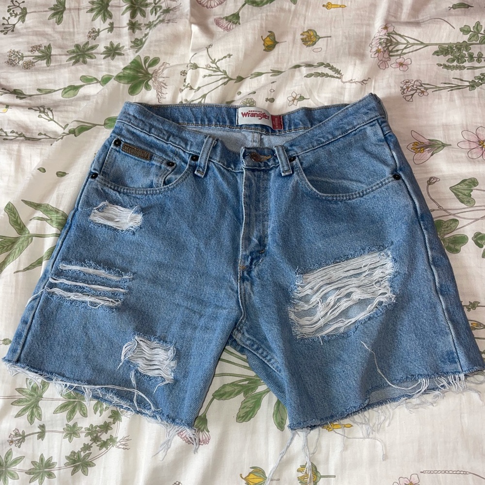 *SOLD* Distressed Wrangler Shorts - Picture 1 of 3
